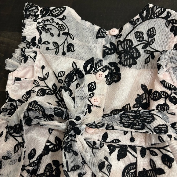 Jona Michelle soft pink/cream and Black Floral Dress - Picture 6 of 9